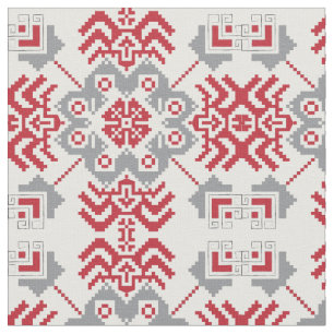 Lettiska auseklis folkart geometrisk medallion tyg