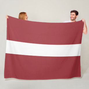 Lettiska Flagga (Lettland) Fleecefilt