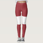 Lettiska Flagga (Lettland) Leggings<br><div class="desc">Detta mönster är utmärkande för den nationella flagga Lativa (officiellt känd som Republiken Lettland), som är ett land i norra Europas baltiska region. Lativa gränsar av Estland till norr, Litauen i söder, Ryssland till öster och Vitryssland sydost; landet delar också ett havsområde gräns med Sverige till väster. Lettlands huvudstad och...</div>