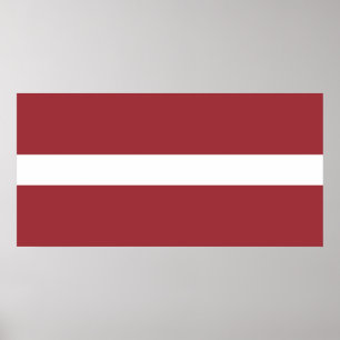 Lettiska Flagga (Lettland) Poster