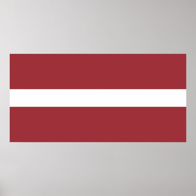 Lettiska Flagga (Lettland) Poster (Framsidan)