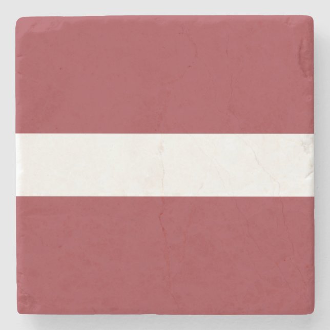 Lettiska Flagga (Lettland) Stenunderlägg (Framsidan)