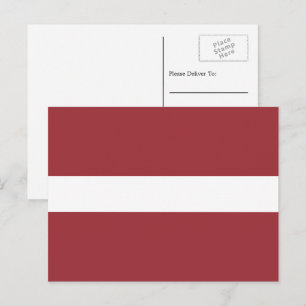 Lettiska flaggan, Lettlands flagga Vykort