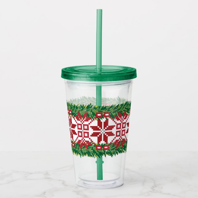 Lettiska julstjärnor take away mugg (Framsida)