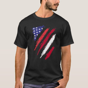 Lettland Amerikansk odlad flagga USA Patriotisk ku T Shirt