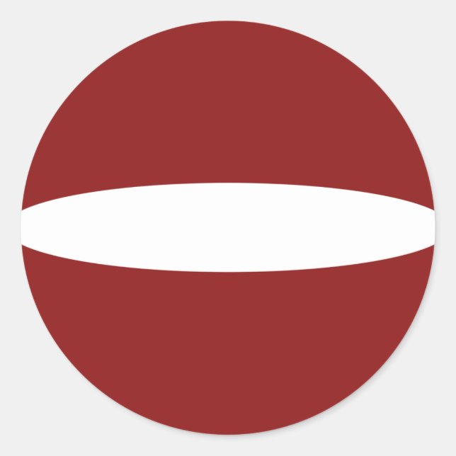 Lettland Fisheye Flagga Klistermärke (Framsida)