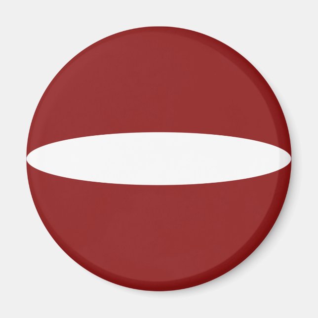 Lettland Fisheye Flagga Magnet (Framsidan)