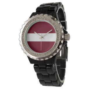 Lettland flagga armbandsur