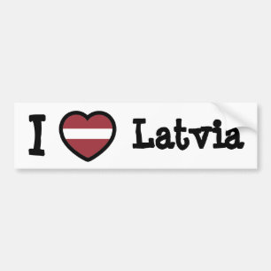 Lettland Flagga Bildekal