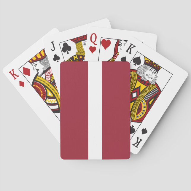 Lettland Flagga Casinokort (Baksidan)