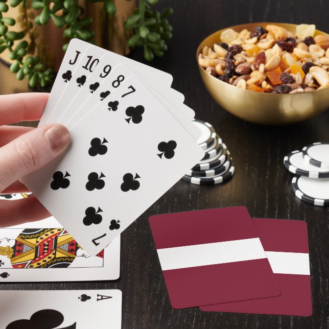 Lettland flagga casinokort (På plats)