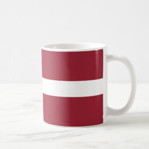 Lettland Flagga Ceramic Mugg