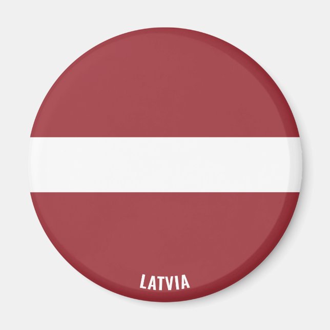 Lettland Flagga Charming Patriotic Magnet (Framsidan)