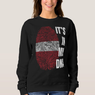 Lettland Flagga Dna Fingerprint Lettland T Shirt