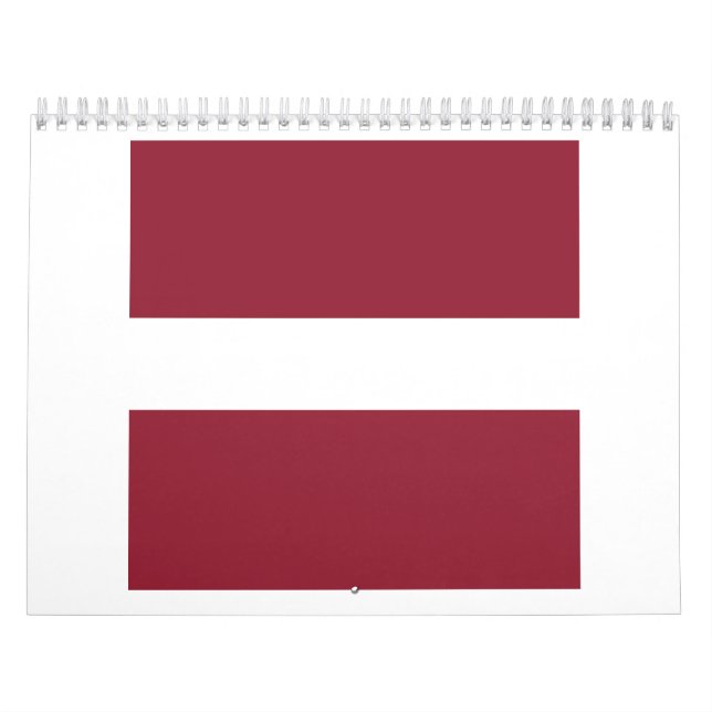 Lettland Flagga Emblem Kalender (Omslag)