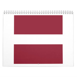 Lettland Flagga Emblem Kalender