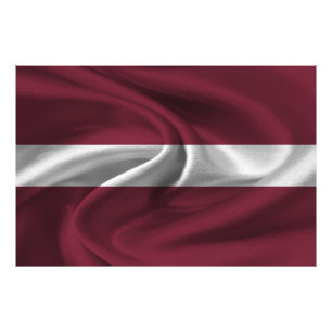 Lettland Flagga Fototryck