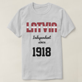 Lettland Flagga Independence Firande T Shirt