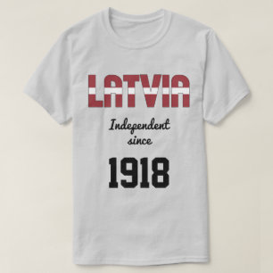 Lettland Flagga Independence Firande T Shirt