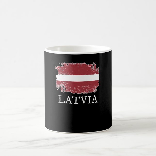 Lettland Flagga Kaffemugg (Center)