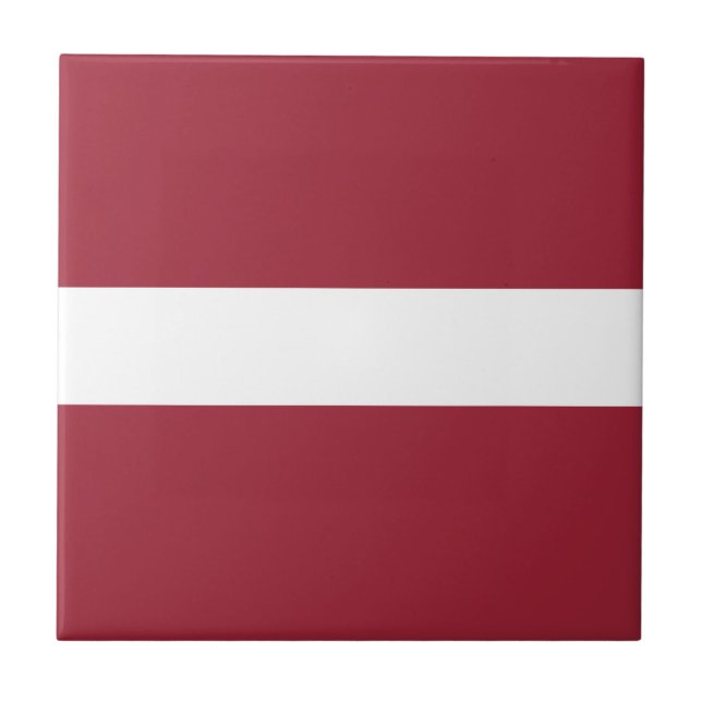 Lettland Flagga Kakelplatta (Framsidan)