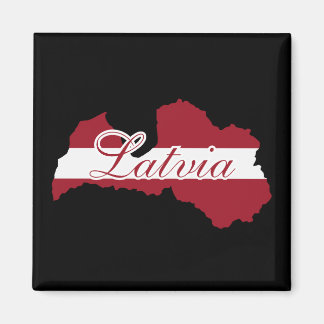 Lettland Flagga, Karta i Lettland, Lettland och Le Magnet