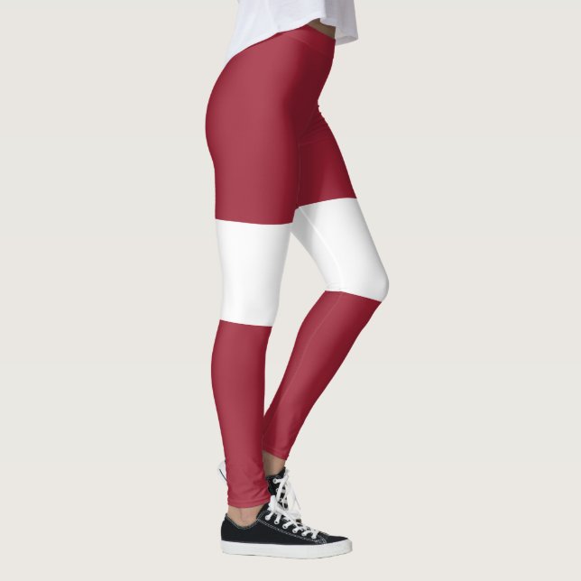 Lettland Flagga Leggings (Höger)