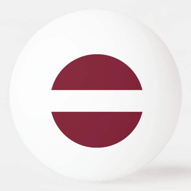Lettland flagga pingisboll (Framsidan)