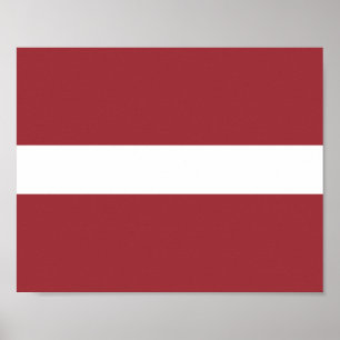 Lettland Flagga Poster
