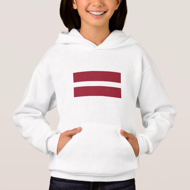 Lettland Flagga T Shirt (Framsida)