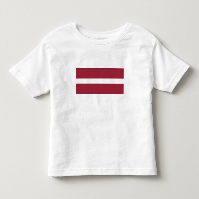 Lettland Flagga T Shirt (Framsida)