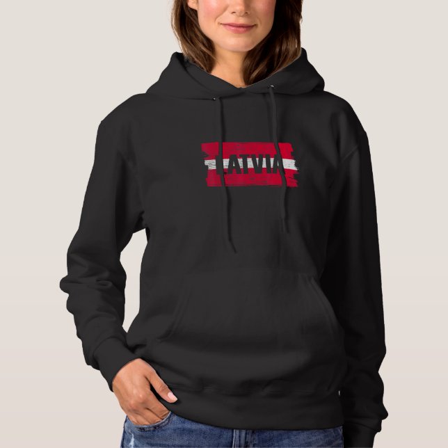 Lettland Flagga T Shirt (Framsida)