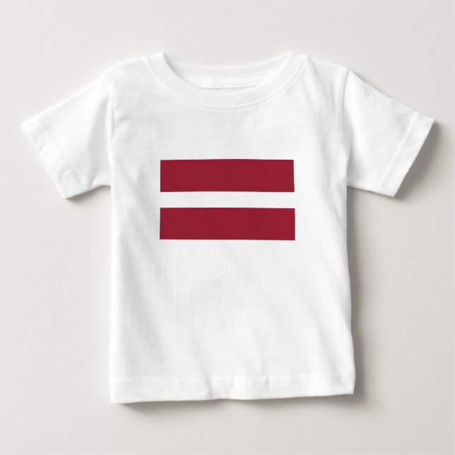Lettland Flagga T Shirt (Framsida)