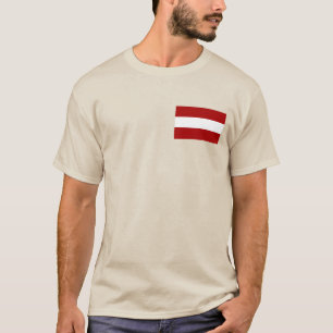 Lettland flagga tee shirt