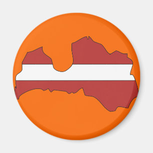 Lettland flaggakarta magnet