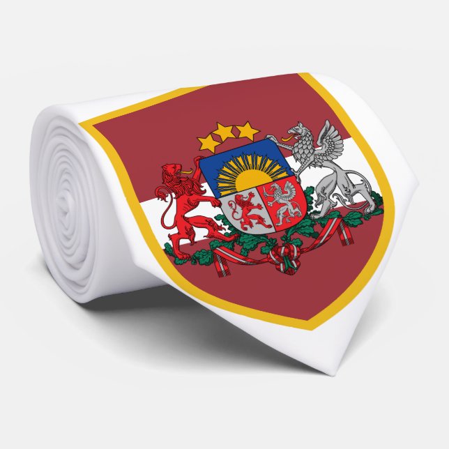 Lettland flaggapersonlig slips (Rullad)