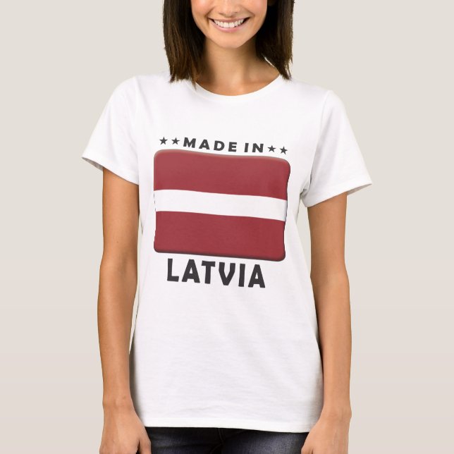 Lettland gjorde t shirt (Framsida)