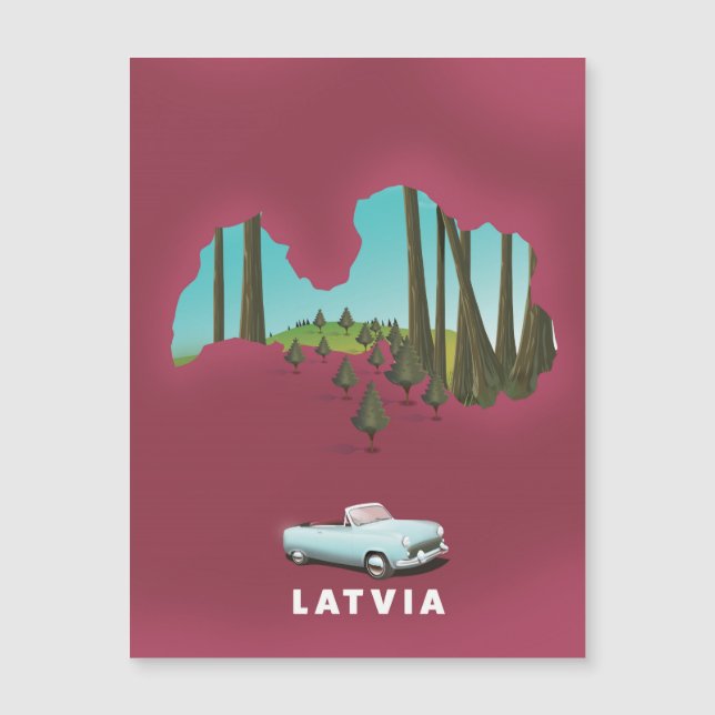 Lettland Illustrerad karta (Framsida)