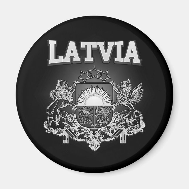 Lettland Jackar Arm Magnet (Framsidan)