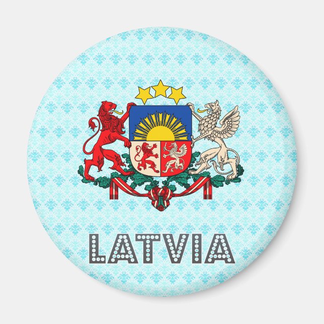 Lettland Jackar Arm Magnet (Framsidan)