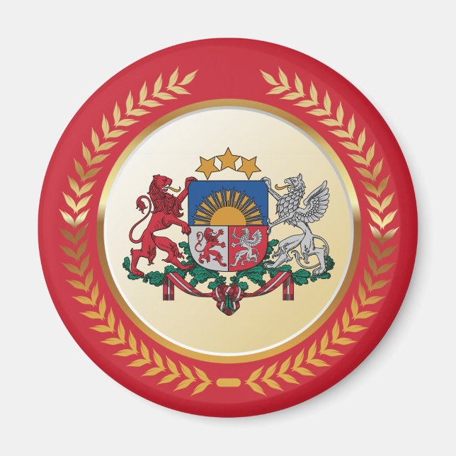 Lettland Jackar Arm Magnet (Framsidan)