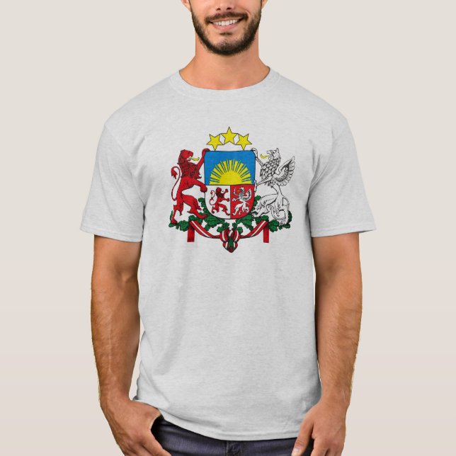 Lettland Jackar Arm T-shirt (Framsida)