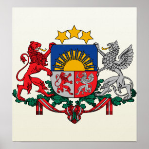 Lettland Jackar närmare Arm Poster