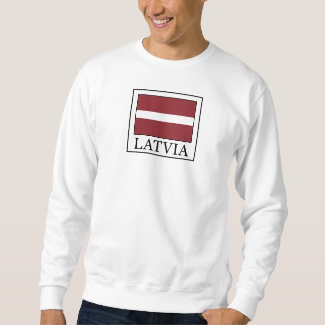 Lettland Lång Ärmad Tröja (Framsida)