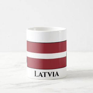 Lettland (lettiska) Flagga Kaffemugg