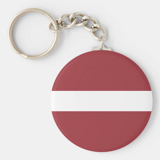 Lettland (lettiska) Flagga Nyckelring (Framsidan)