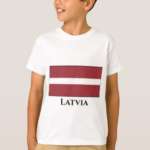 Lettland (lettiska) Flagga T Shirt