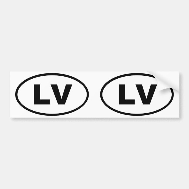 Lettland LV europeisk oval Bildekal (Framsidan)