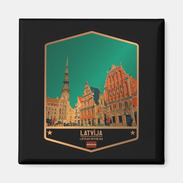 Lettland Magnet (Framsidan)