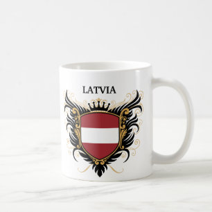 Lettland [personifiera], kaffemugg